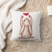 ハートのSomebunny愛に取って下さい クッション (ブランケット)
