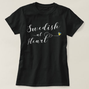 ハートのTシャツ、スウェーデンのスウェーデン語 Tシャツ
