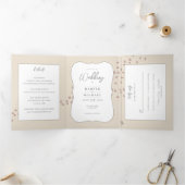 ハートのTri-Foと水色結婚タンデムバイク 三つ折り招待状 (内部)