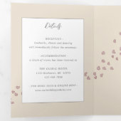 ハートのTri-Foと水色結婚タンデムバイク 三つ折り招待状 (内部最初)