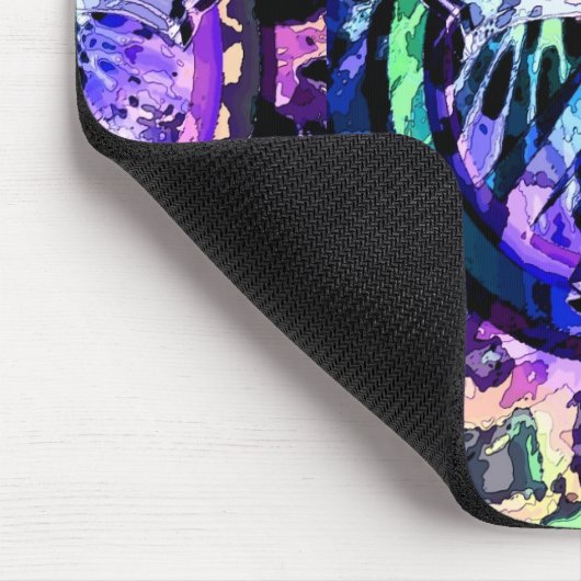 ハートのTyeの染料の十字 マウスパッド (コーナー)