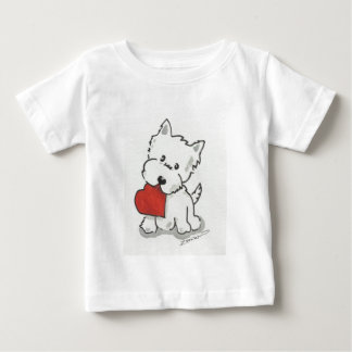 ハートのWestie ベビーTシャツ