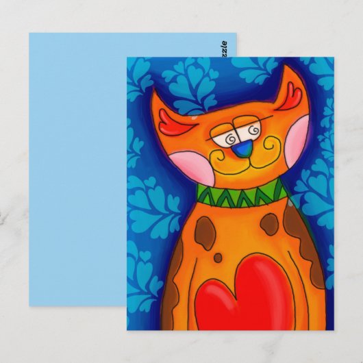 ハートはがき ポストカード (正面/裏面)