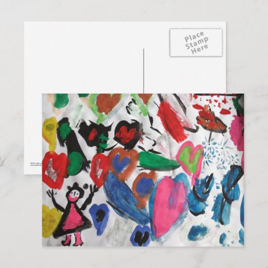 ハートはがき ポストカード (正面/裏面)