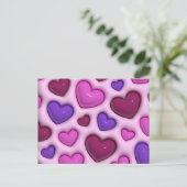 ハートはがき(3D光沢ハート付) ポストカード (スタンド正面)