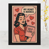 ハートはもう予約済み: セルフラブバレンタイン カード (黄色い花)