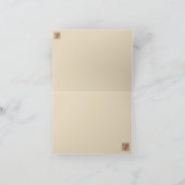 ハートはクリスマスのキャンディ・ケーンのサンキューカードを縞で飾ります シーズンカード (内部)