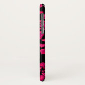 ハートはショッキングピンク及び黒によって示されるiphoneの場合を模造します Case-Mate iPhoneケース (裏面/左)