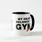 ハートはジムに属する マグカップ (正面右)