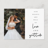 ハートはフルスクリ結婚プトの写真でありがとう ポストカード (正面)