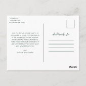 ハートはフルフォト結婚の感謝はがき ポストカード (裏面)