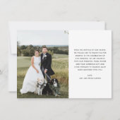 ハートはフル3枚の写真結婚のサンキューカード サンキューカード (裏面)