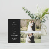 ハートはフル3枚の写真結婚のサンキューカード サンキューカード (スタンド正面)