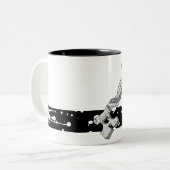 ハートはマグを調整します ツートーンマグカップ (正面左)