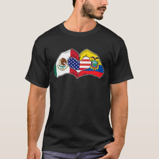 ハートはメキシコ、エクアドル、そしてアメリカに渡す。 Tシャツ