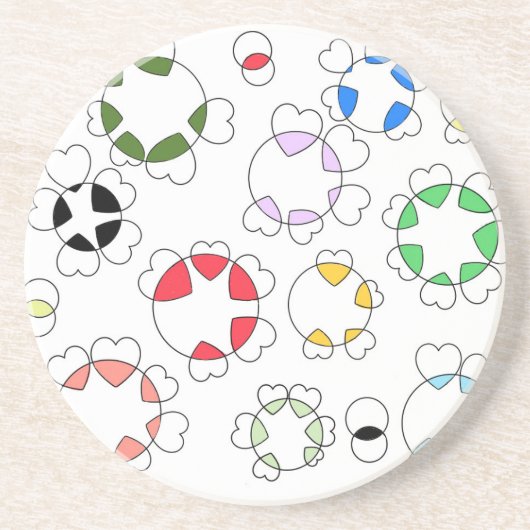 ハートはラウンドコースターにアタッチ コースター (正面)