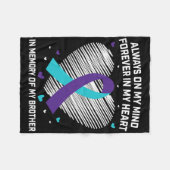 ハートは兄の自殺認識度Pr フリースブランケット (正面(横))