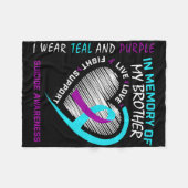 ハートは兄の自殺認識度Pr フリースブランケット (正面(横))