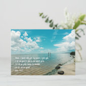 ハートは困らないキリスト教のグリーティングカード 招待状 (スタンド正面)