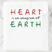 ハートは地球のアナグラムである 長方形シール (バッグ)