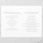 ハートは大きな結婚式のプログラムを結ぶ (裏面)