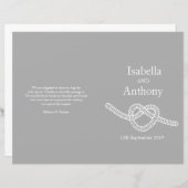 ハートは大きな結婚式のプログラムを結ぶ (正面/裏面)