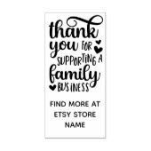 ハートは家族経営をサポートしてくれてありがとう ラバースタンプ (インプリント)