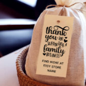 ハートは家族経営をサポートしてくれてありがとう ラバースタンプ