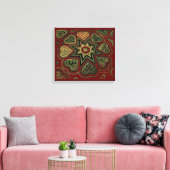 「ハートは愛に満ちた」パネル（ルスティックス） （ブルゴーニュ） キャンバスプリント (インサイチュ (リビング))