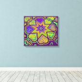 'ハートは愛に満ちている'パネルプリント(Britis)(Prple) キャンバスプリント (インサイチュ (ウッドフロア))