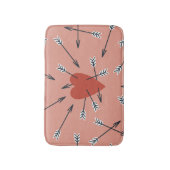 ハートは手作りの矢印。 バスマット (正面縦)