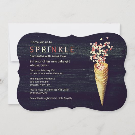 ハートは招待状を振りかけます 招待状 (正面)