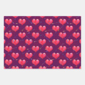 ハートは楽かわいらししく完璧 ラッピングペーパーシート (正面3)