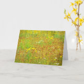 ハートは決して別れのカードを言わない カード (黄色い花)