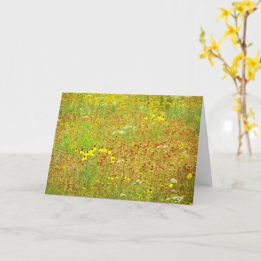 ハートは決して別れのカードを言わない カード (黄色い花)