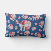 ハートは白いリボンの弓ロマンチックに結ばれる ランバークッション (裏面)