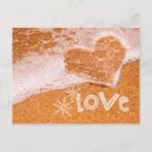 ハートは砂の中。バレンタイン シーズンポストカード (正面)