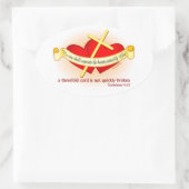 ハートは神のキリスト教の賜物によって結合された 楕円形シール (バッグ)