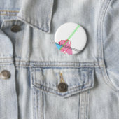 ハートは縞で飾り、 缶バッジ (インサイチュ)