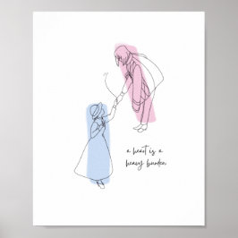 ハートは重荷のデザインミニマルだ ポスター