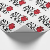 ハートはPoeの包装紙に属します ラッピングペーパー (角)