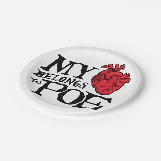 ハートはPoeの紙皿に属します ペーパープレート (アングル)