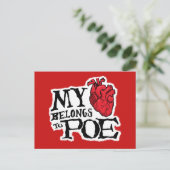 ハートはPoeの郵便はがきに属します ポストカード (スタンド正面)