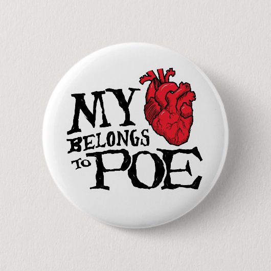 ハートはPoeボタンに属します 缶バッジ (正面)