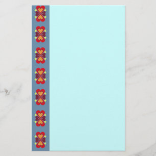 ハートひな形 便箋