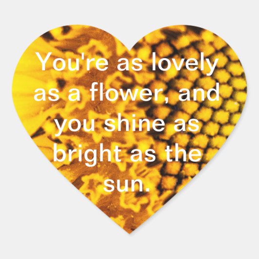 ハートひまわり ハートシール (正面)