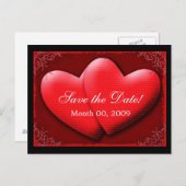 ハートふたつ、日にちを控えて! 案内ポストカード (正面/裏面)