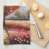 ハートへのパス キッチンタオル (四つ折り)