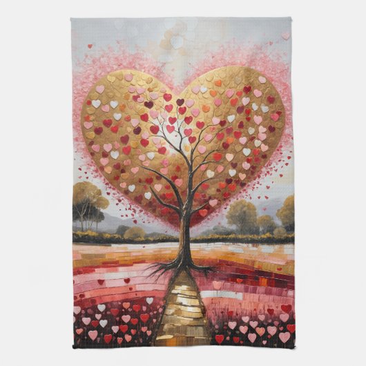 ハートへのパス キッチンタオル (縦)