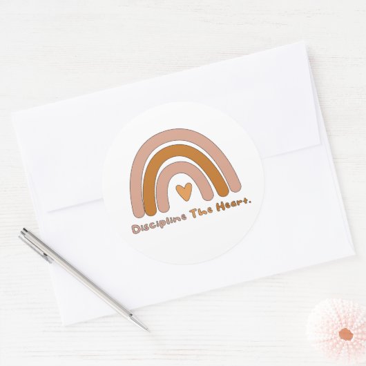 ハートやる気を起こさせるカラフル ラウンドシール (封筒)